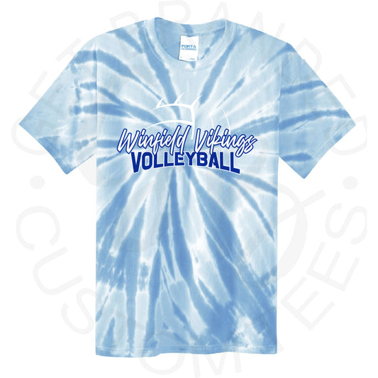 2024 Winfield Vikings Volleyball Tie Dye - SM / Light Blue