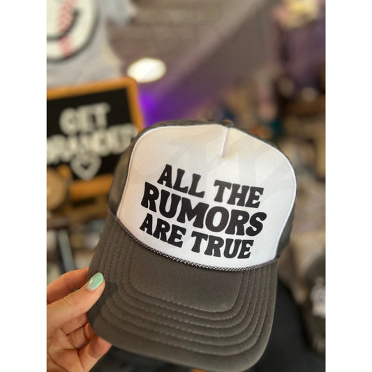 All The Rumors Are True Trucker Cap - Charcoal Grey