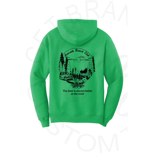 Avacado Beach Club Hoodie - SM / Clover Green