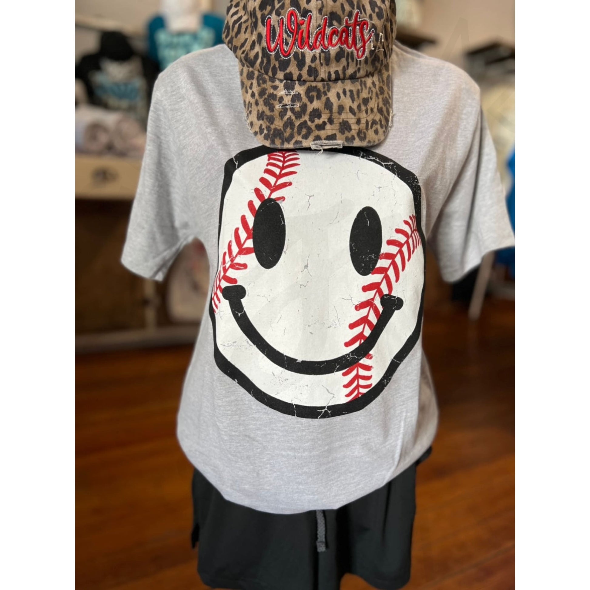 Baseball Smiley Tee - Apparel & Accessories