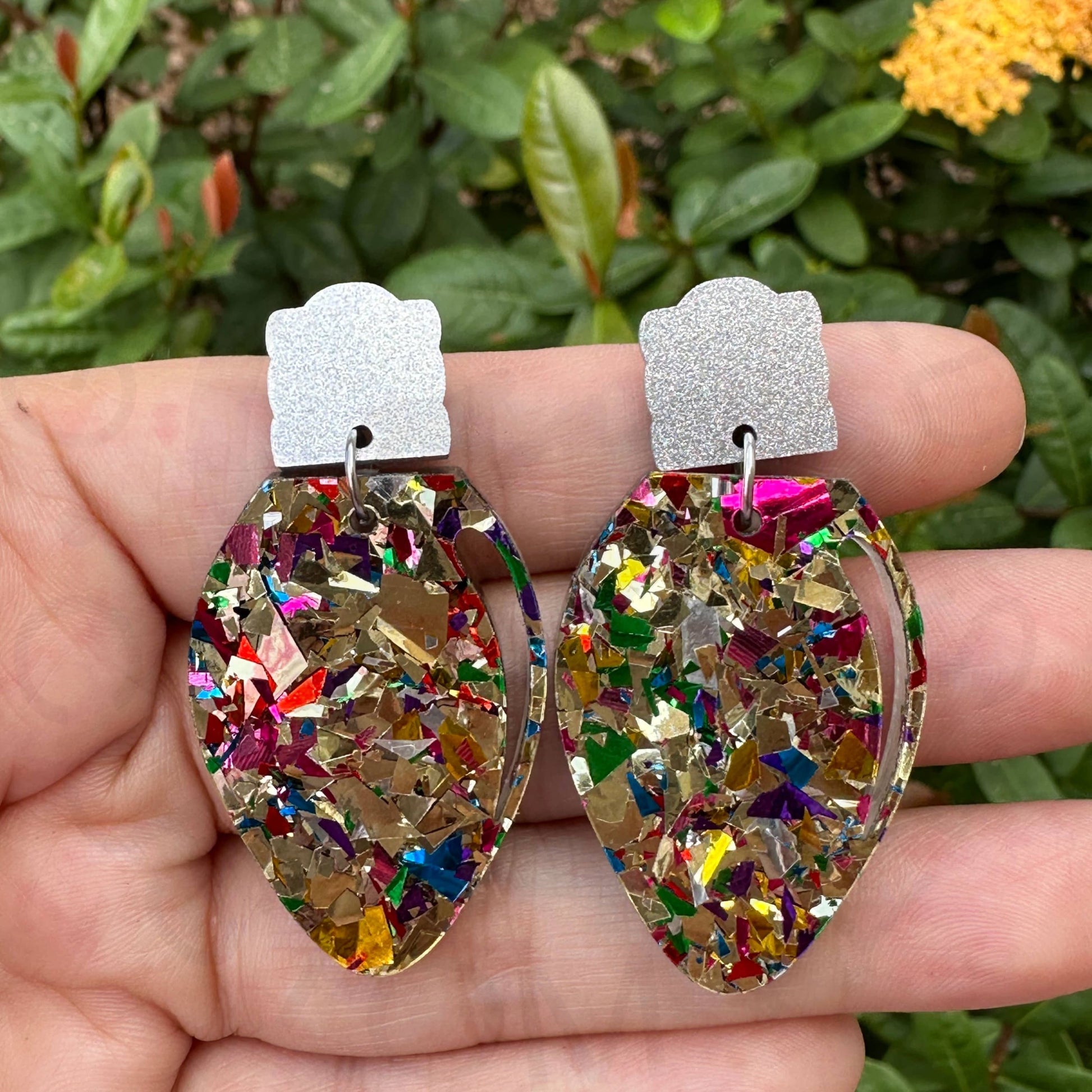 Christmas Light Earrings Holiday Earrings - Apparel &