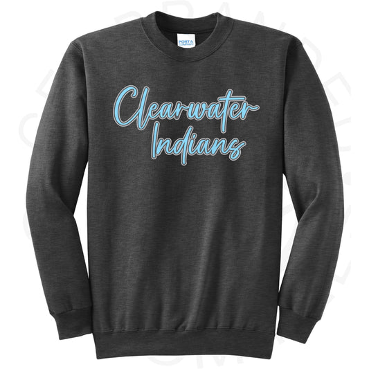 Clearwater Indians Puff + Glitter Crew Sweatshirt