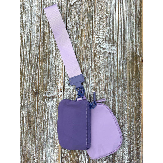 Dual Pouch Wallet Keychain ’Purple-Lavendar’ - Apparel