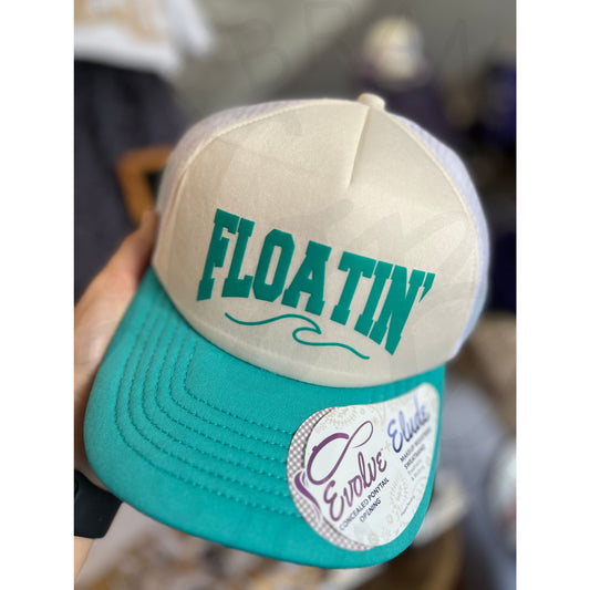 Floatin’ Funky Pattern Trucker Hat - Teal