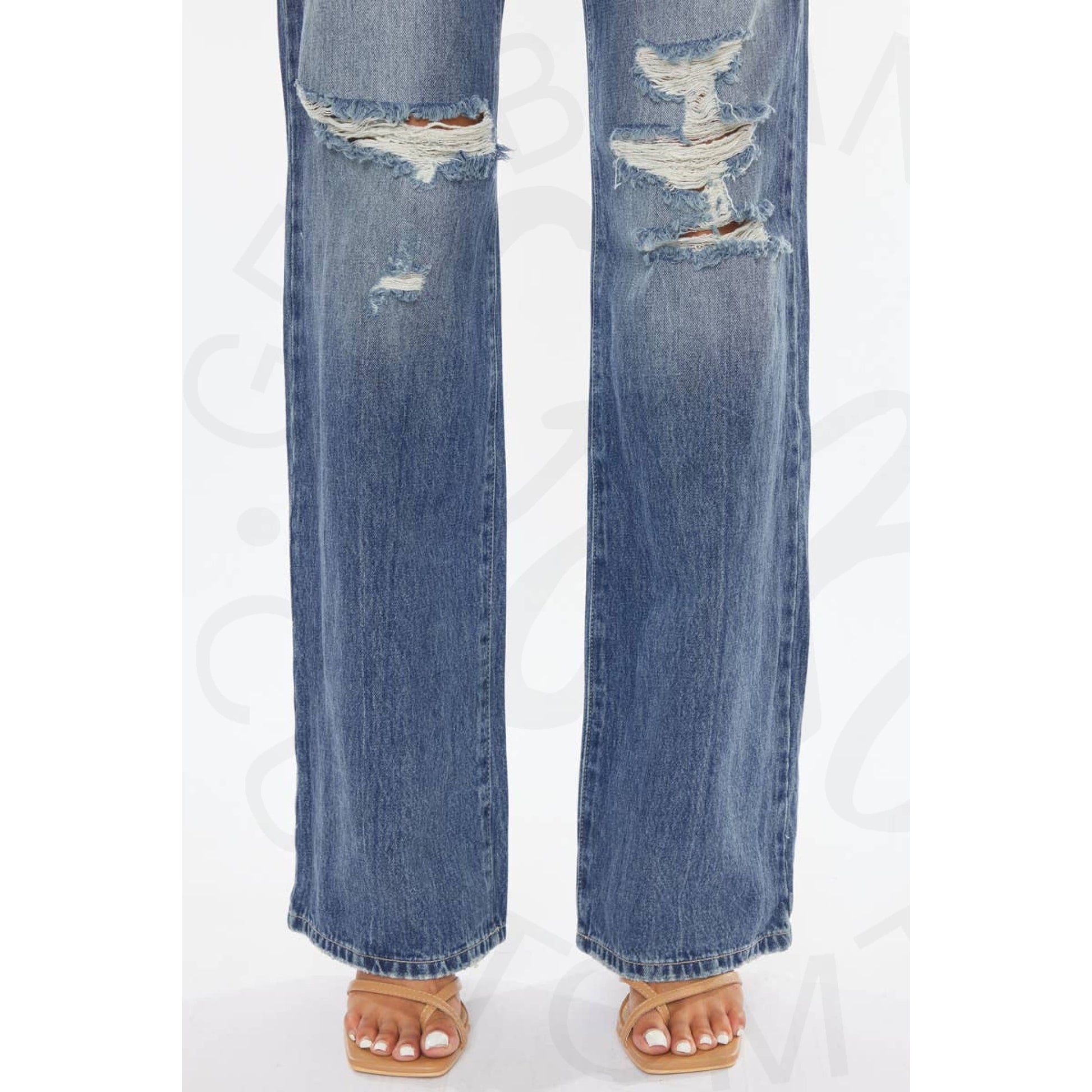 Kan Can Ultra High Rise 90’s Wide Leg Flare Denim