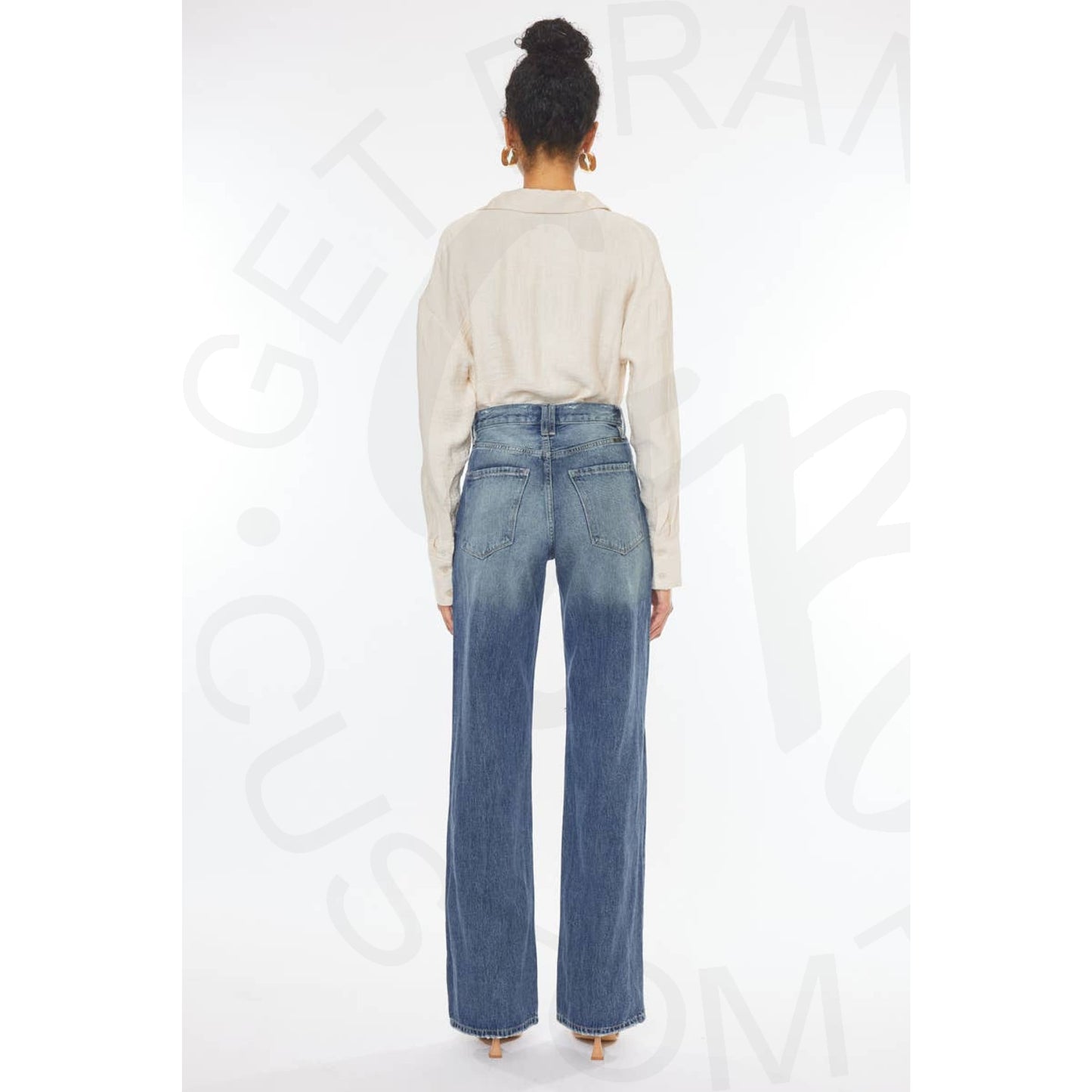 Kan Can Ultra High Rise 90’s Wide Leg Flare Denim