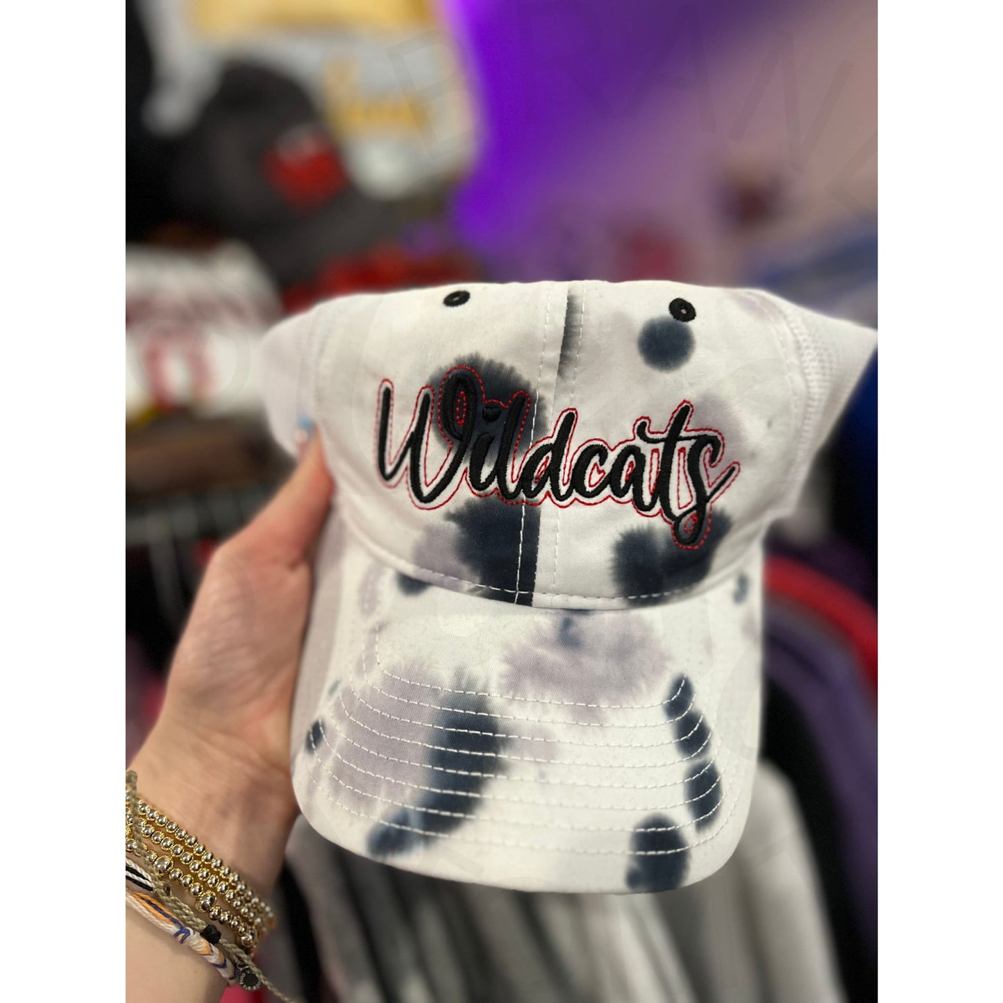 Ladies Wildcats Cap - Acid Wash Snap Back