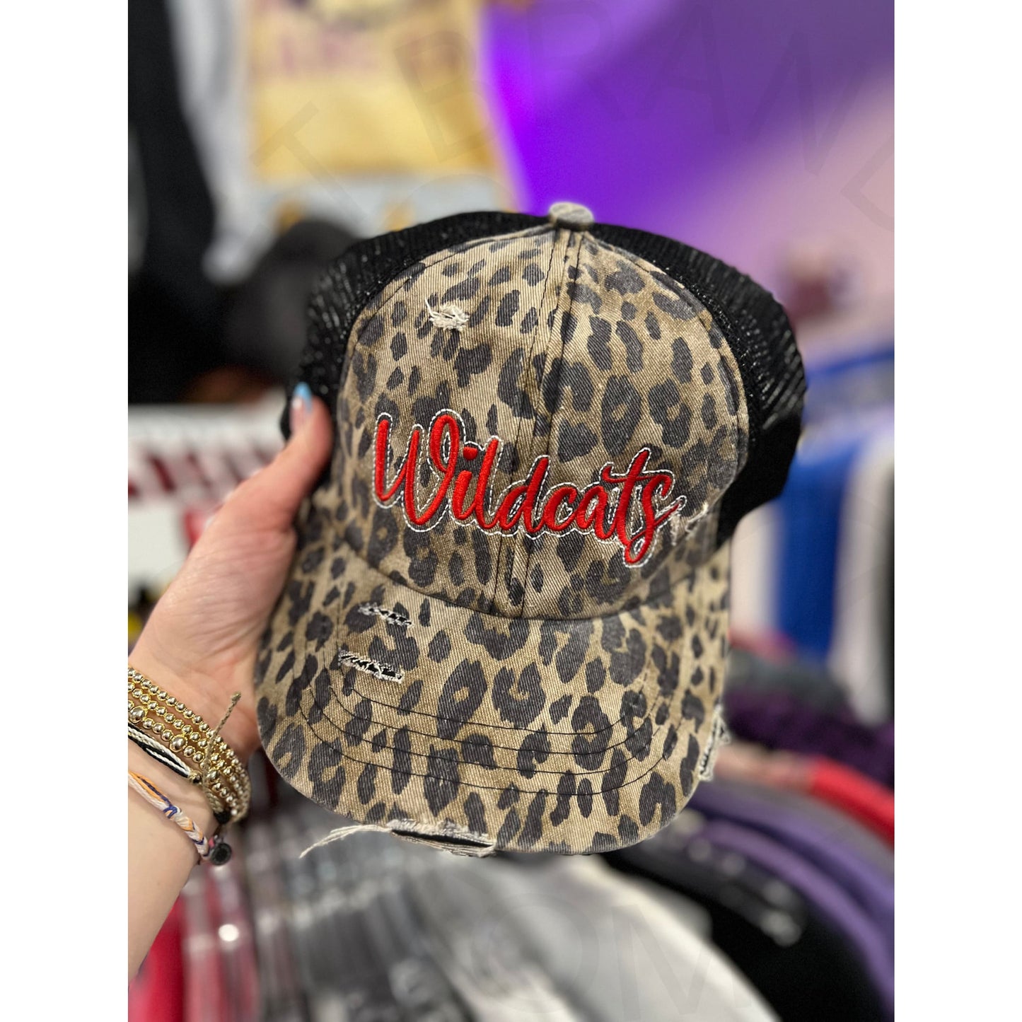 Ladies Wildcats Cap - Leopard Criss Cross