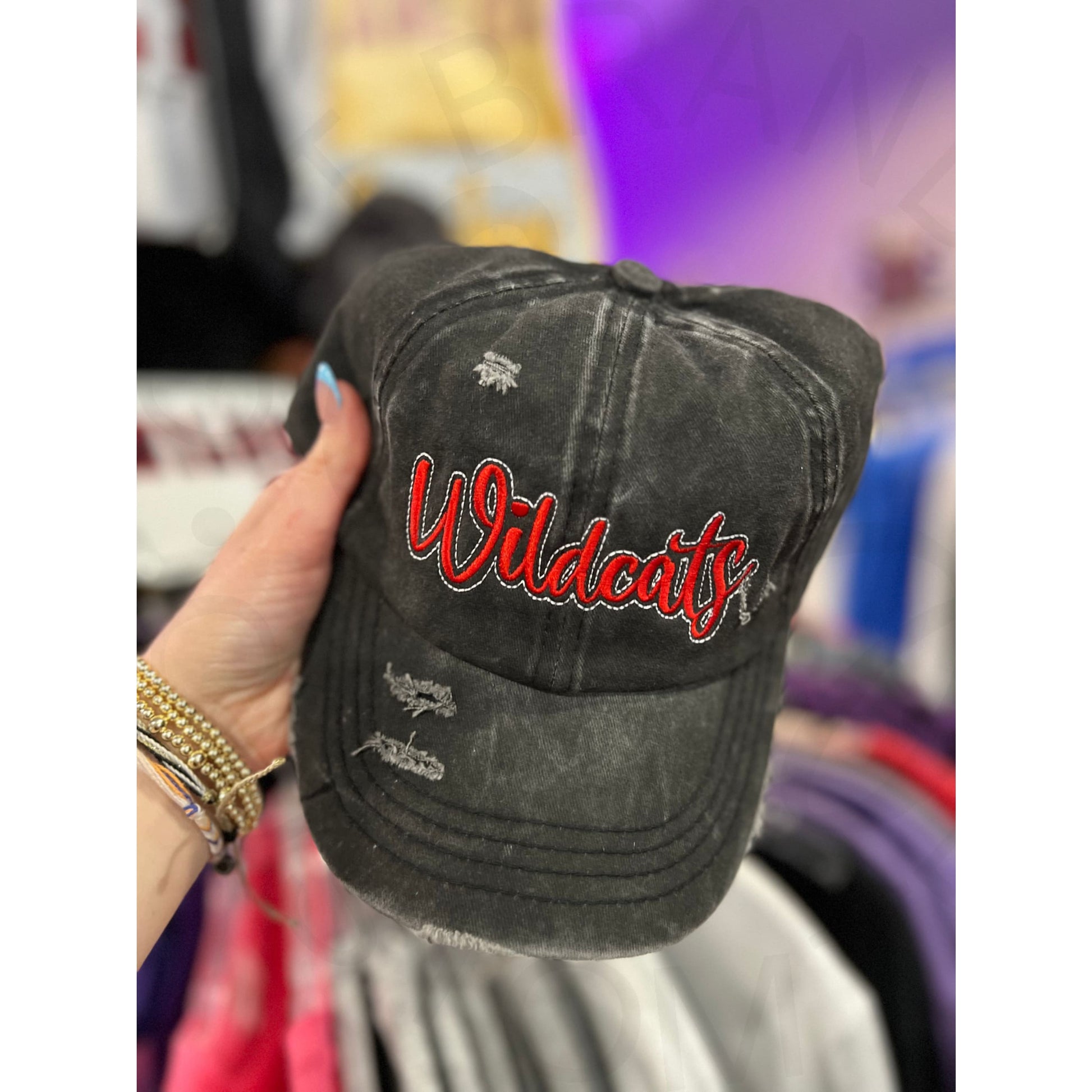 Ladies Wildcats Cap - Vintage Grey Criss Cross