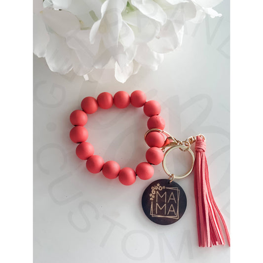 Mama Wristlet Keychain ’Coral’ - Apparel & Accessories