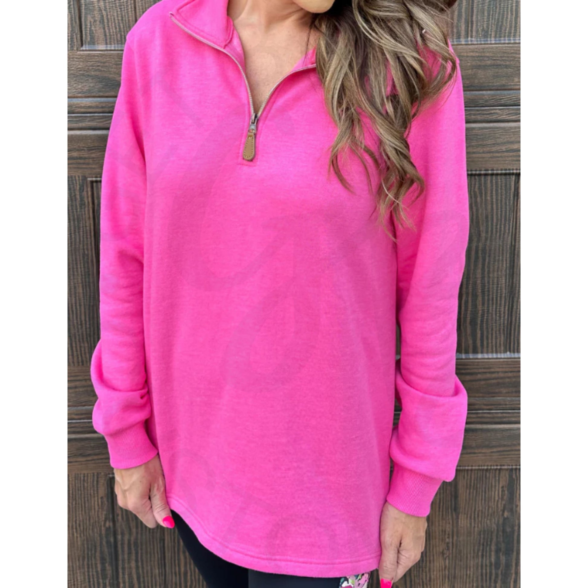 Miley Vintage Quarter Zip - SM / Pink