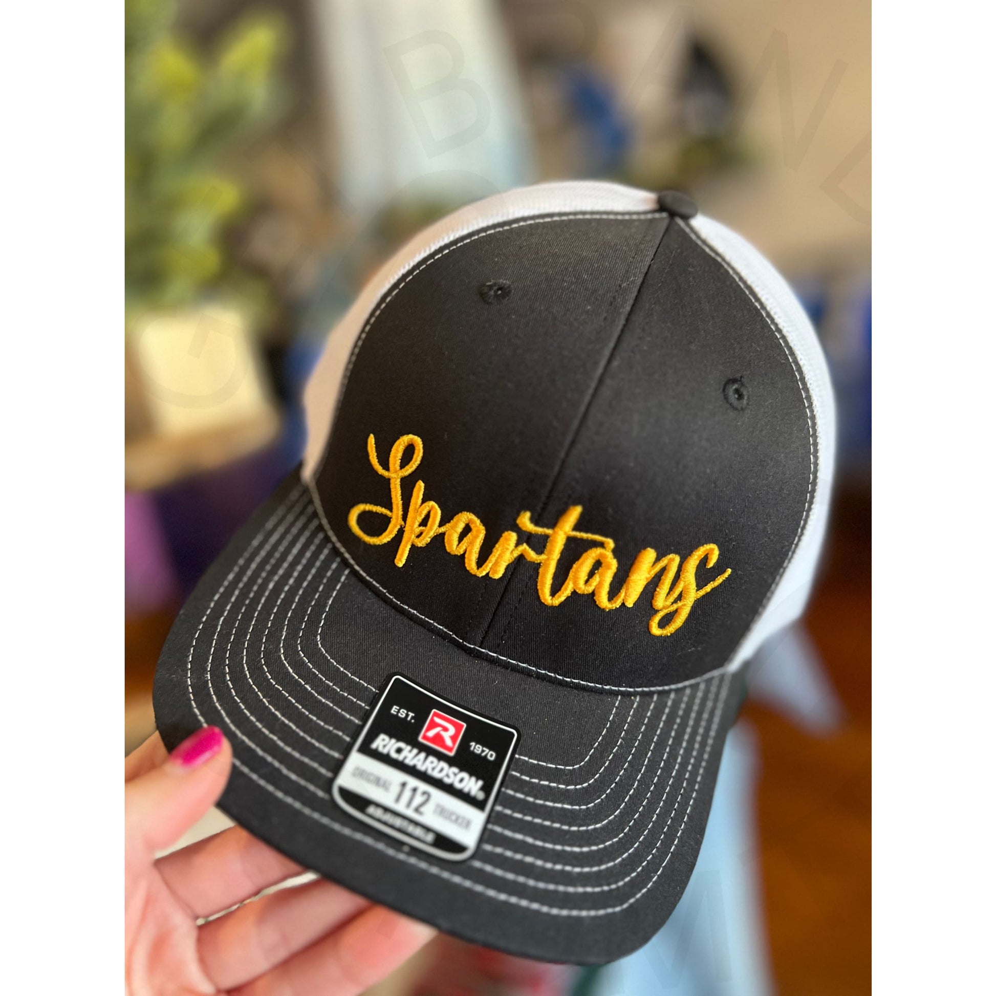 Richardson 112 Scripty Cursive Trucker Hat - Spartans