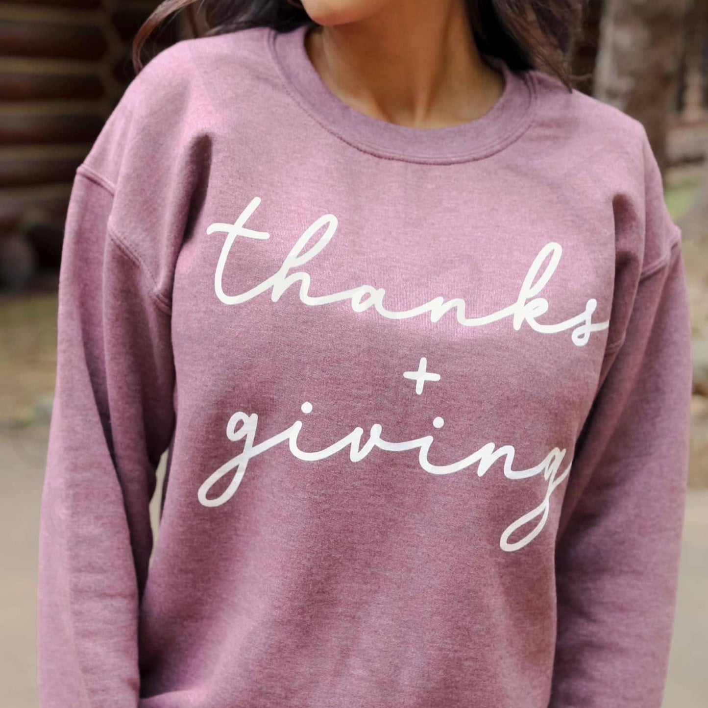 Thanks + Giving | Heather Maroon | Sweatshirt - Apparel &