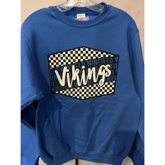 Winfield Checker Print Royal Crew