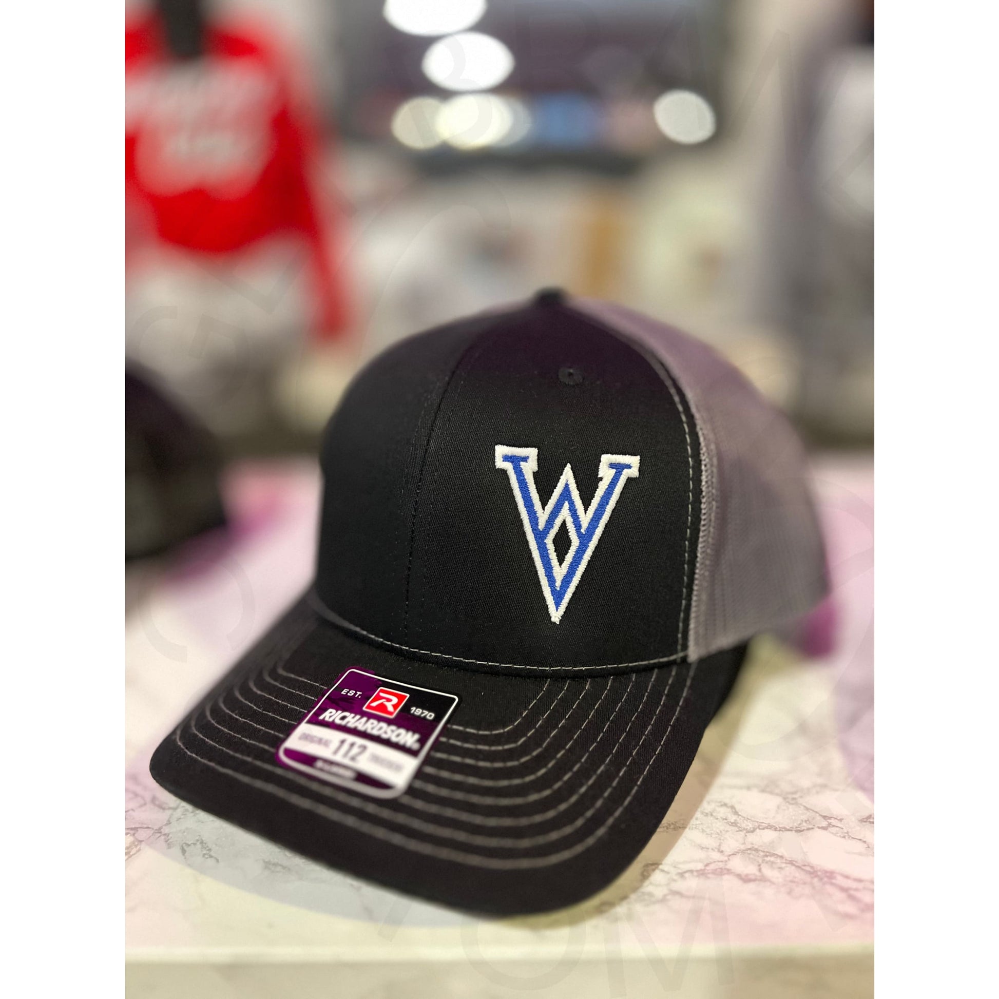 Winfield Vikings Richardson 112 Hat - Black with Charcoal