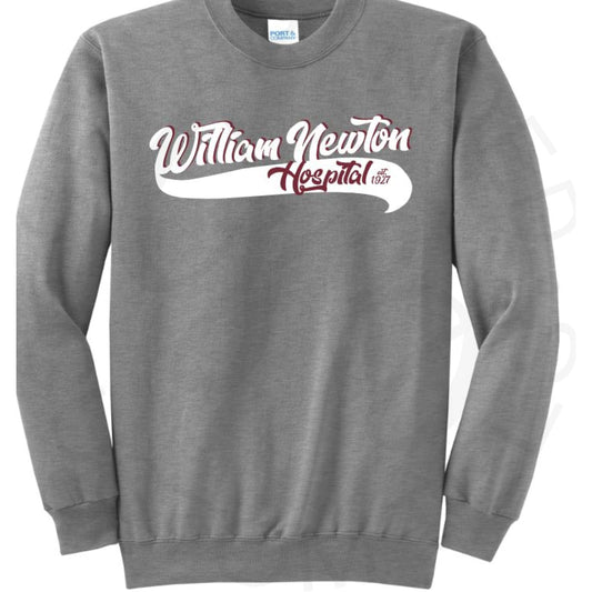 WNH Retro Logo Crew Sweatshirt - SM / Sport Grey Sweatshirt;