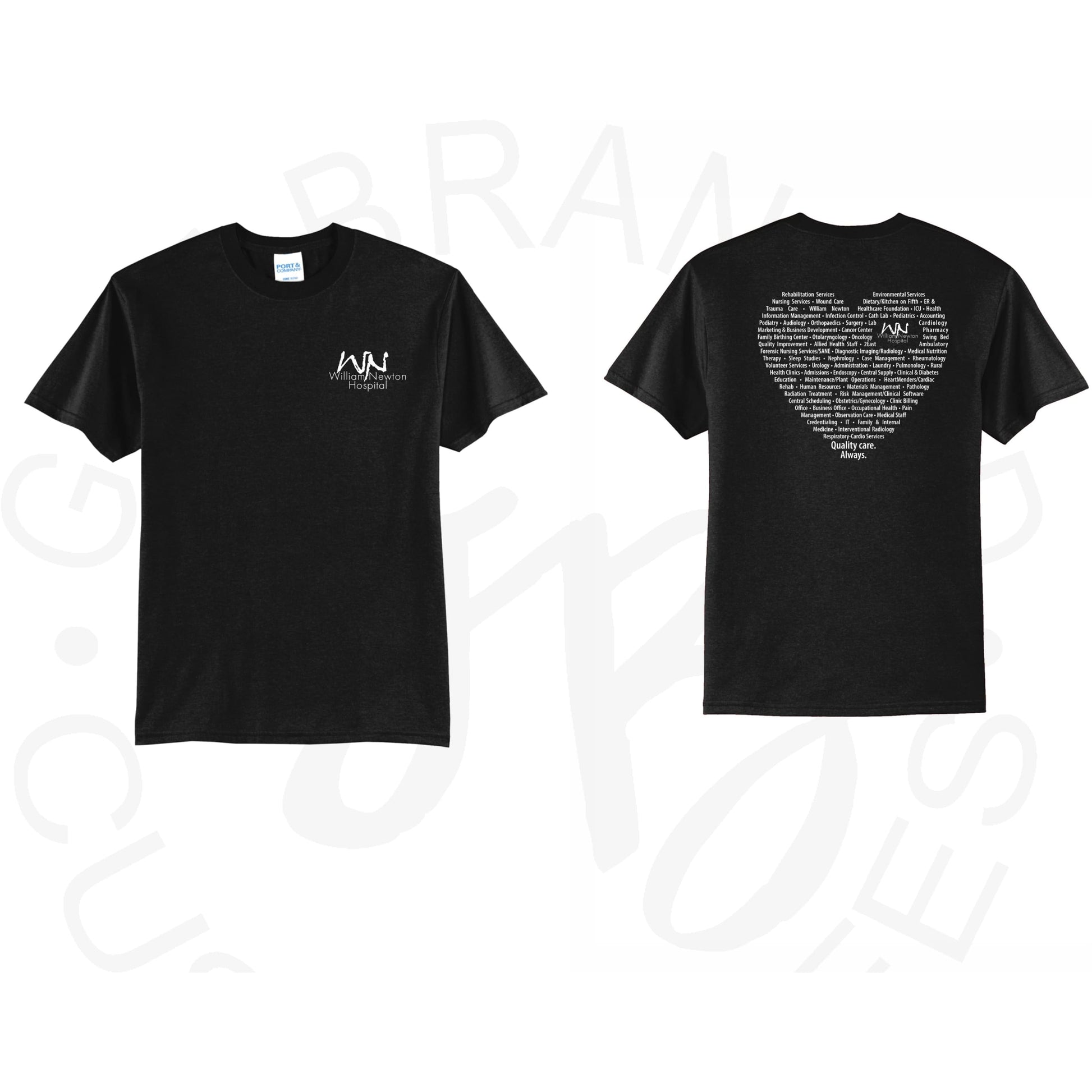 WNH Heart Department Port & Co Tee - SM / Short Sleeve /